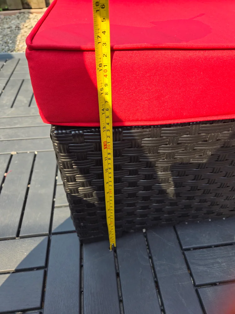 Outdoor Patio Chair with red cushion image indicator(3)