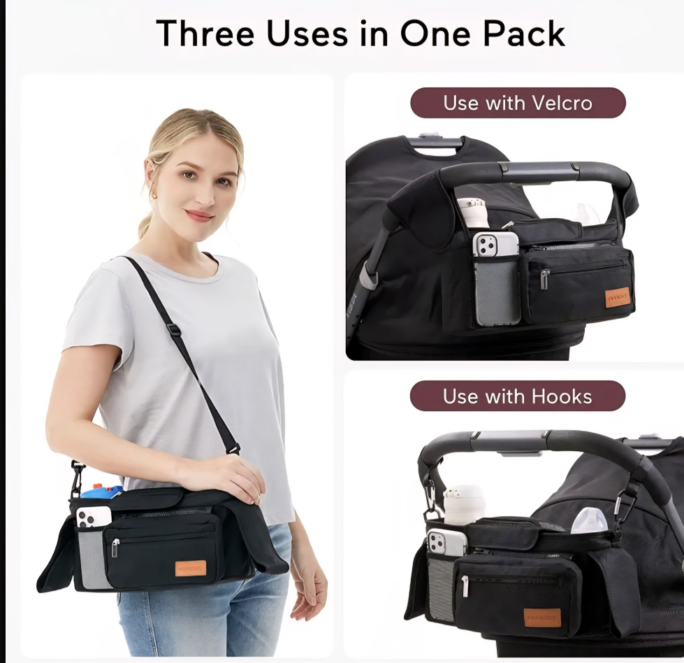 Momcozy Stroller Organizer Black - photo 2