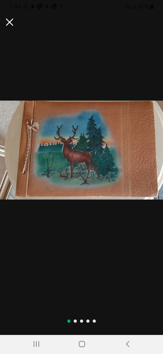 Vintage Photo Album with Buck Design