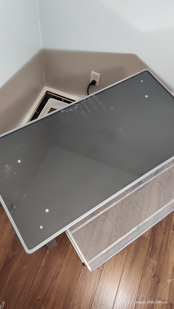 Grey Glass Top Computer Desk - photo 3