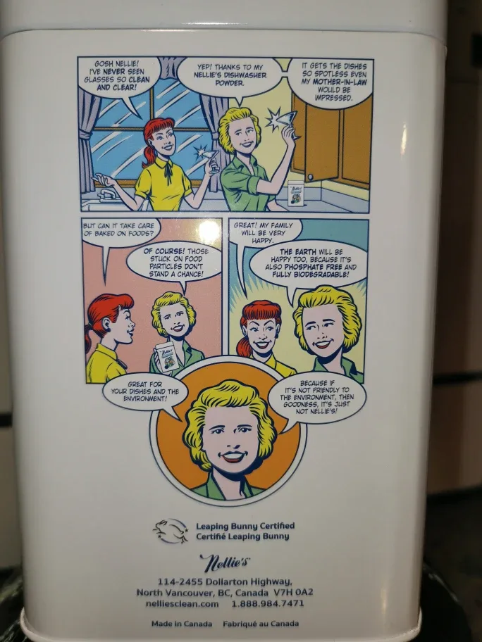 BNIB Nellie's Dishwasher Powder Tin - 1.6 kg image indicator(3)
