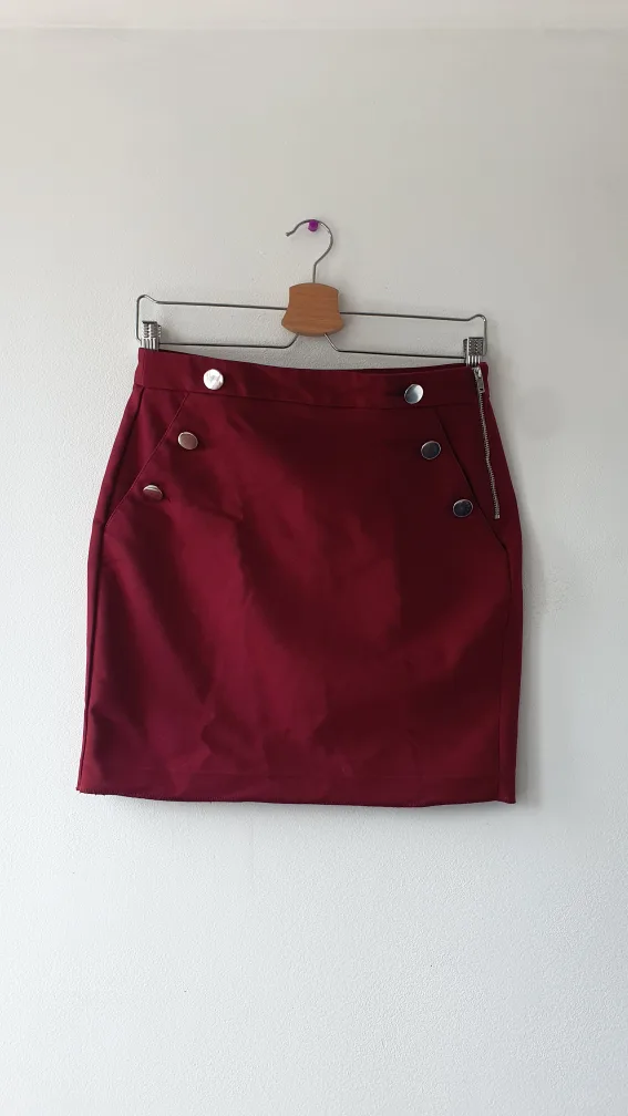 Burgundy Mini Skirt & Zebra Print Skirt thumbnail