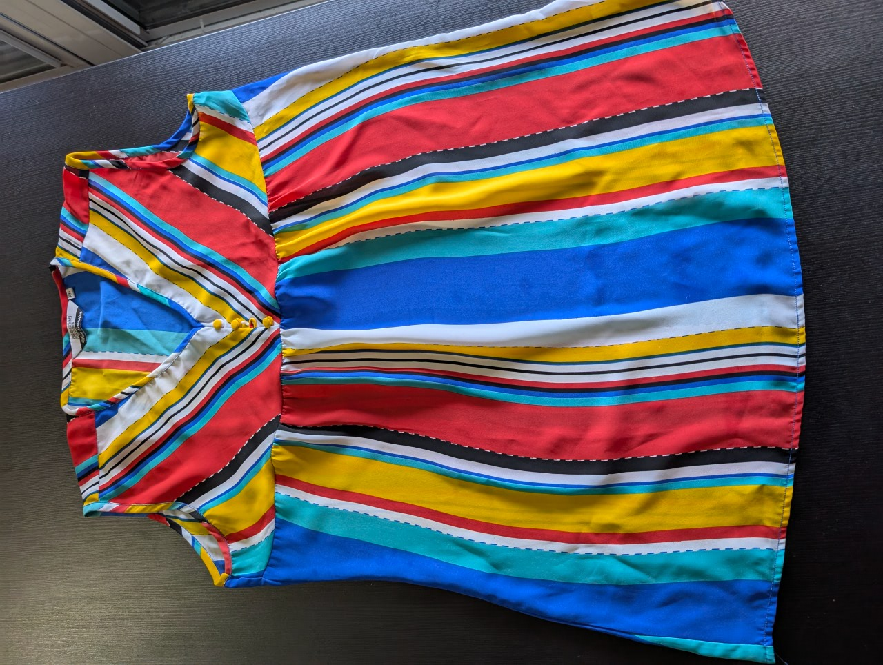 Striped sleeveless blouse