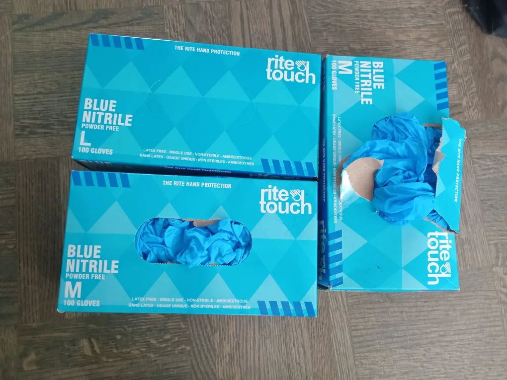 Rite Touch Blue Nitrile Gloves, Sizes M & L thumbnail
