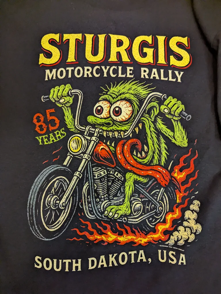 1 LEFT: unisex L STURGIS MOTORCYCLE RALLY t-shirt 85th anniver image indicator(4)