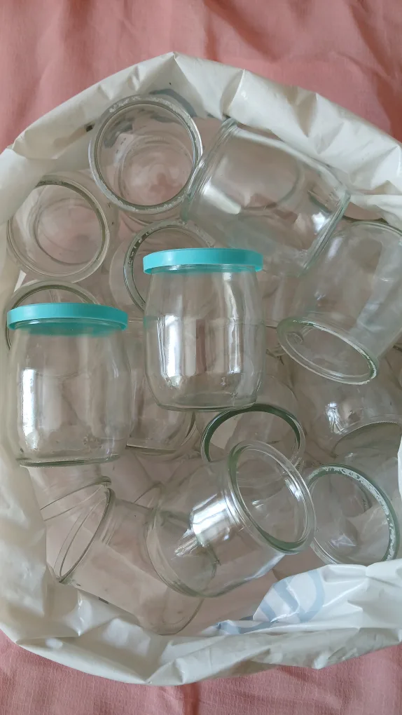 collection of 36 small glass jars for $5.00 thumbnail