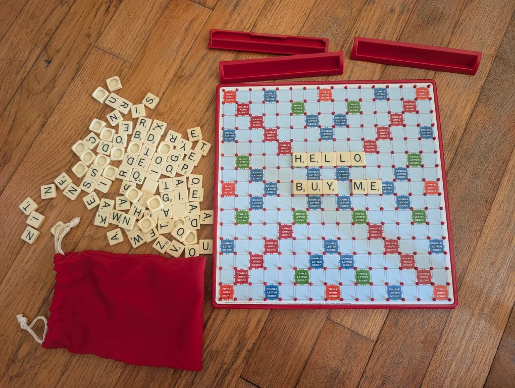 Scrabble Tile Lock Board Game, brand new condition. thumbnail
