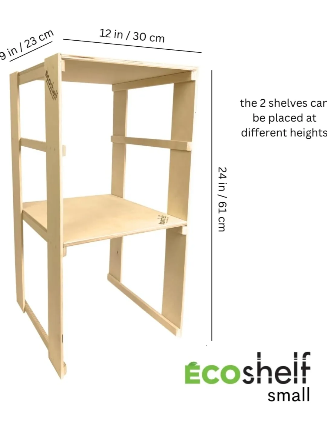 ECOshelf Adjustable Locker Organizer – Heavy-Duty Wood Shelf image indicator(4)