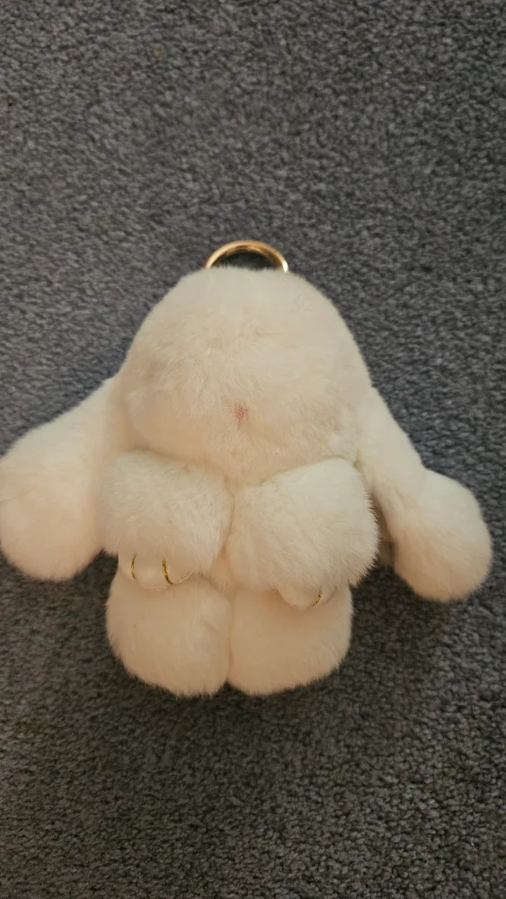 White Bunny Keychain Plush thumbnail