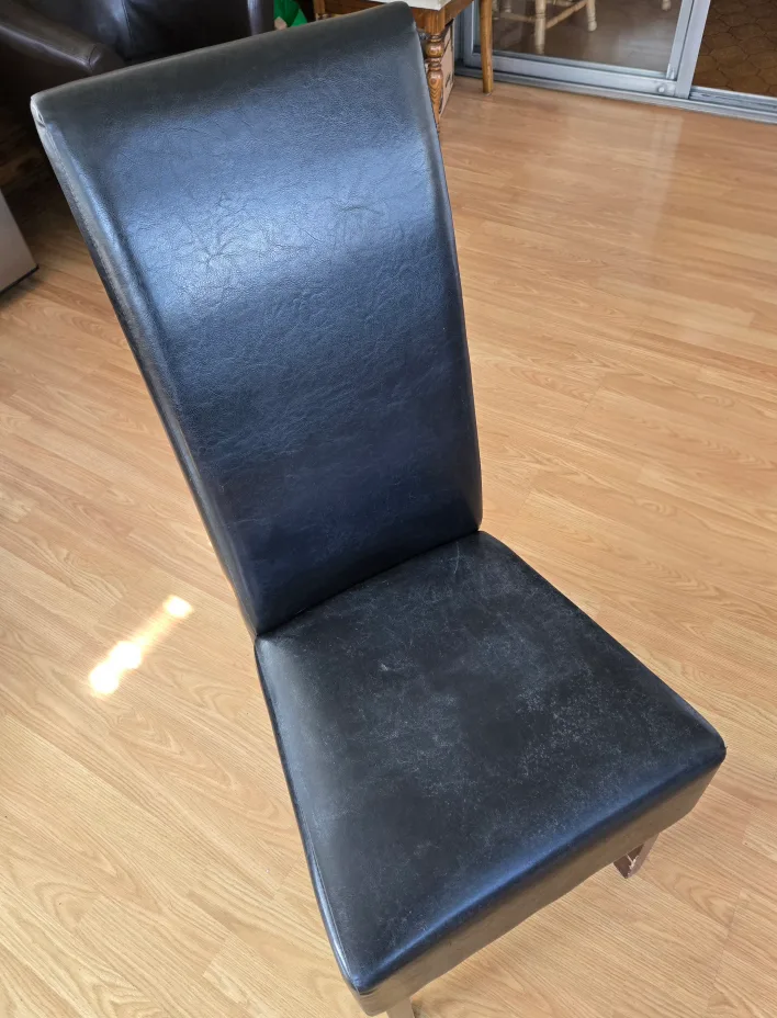 Black Faux Leather Chair thumbnail