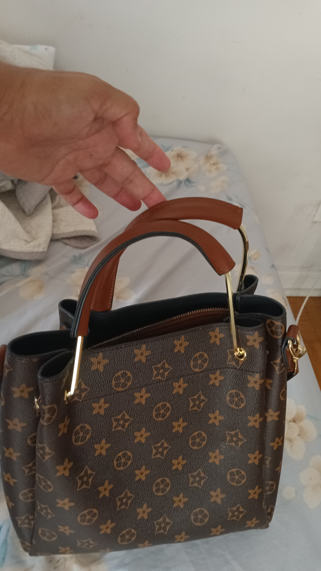 Brown Patterned Handbag