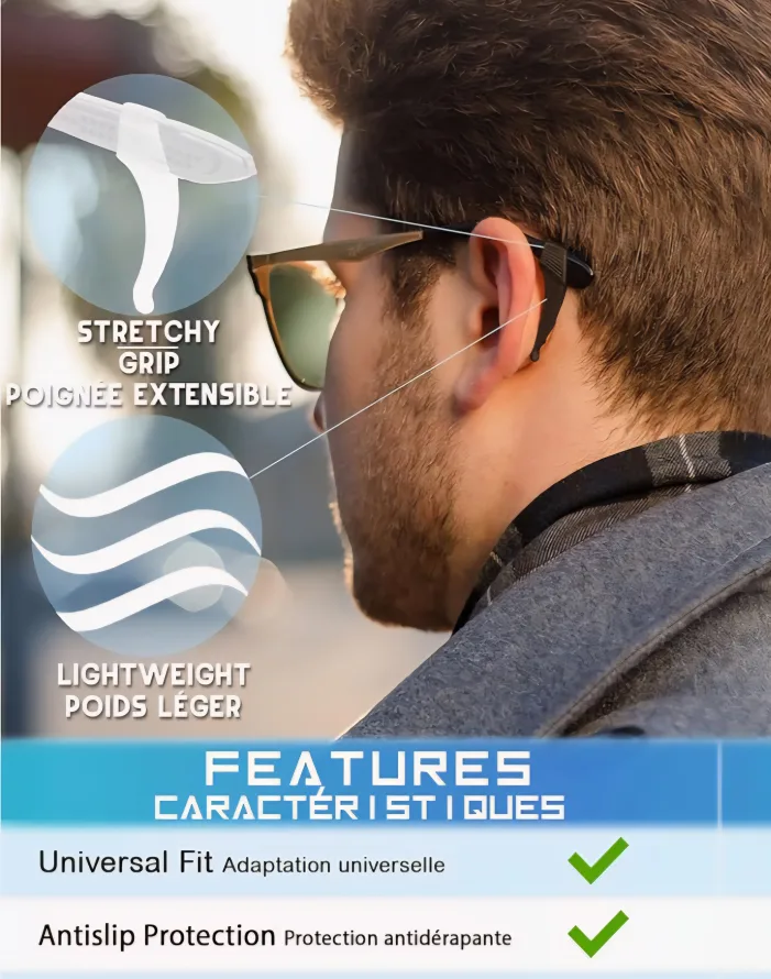 Sunglass/Eyeglass Anti-Slip Ear Hooks image indicator(2)