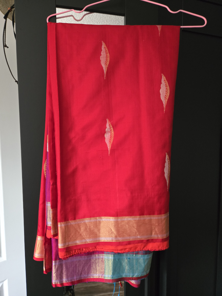 Red & Purple Saree