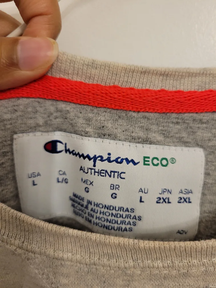 Girls Champion ECO Authentic Crewneck Sweatshirt - Size L image indicator(2)