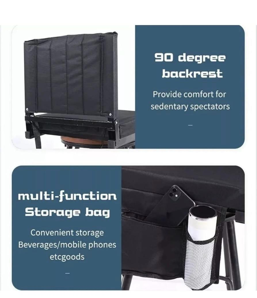 Collapsible Stadium Seat Chair - Black - photo 4