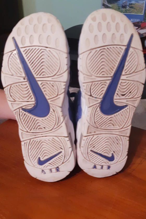 Nike Air More Uptempo Kids Size 3Y Blue - photo 5