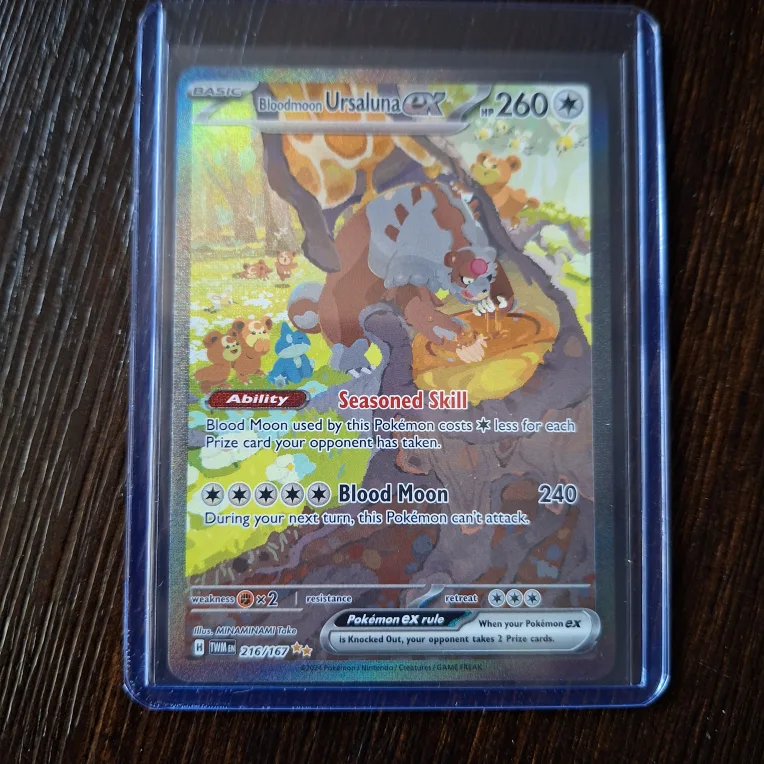 Bloodmoon Ursaluna EX Twilight Masquerade SIR 216/167 thumbnail