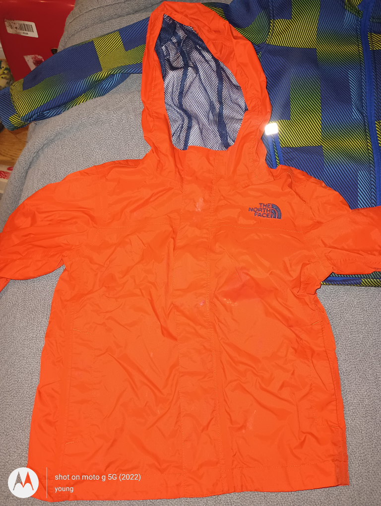 The North Face Orange Rain Jacket - Size Small