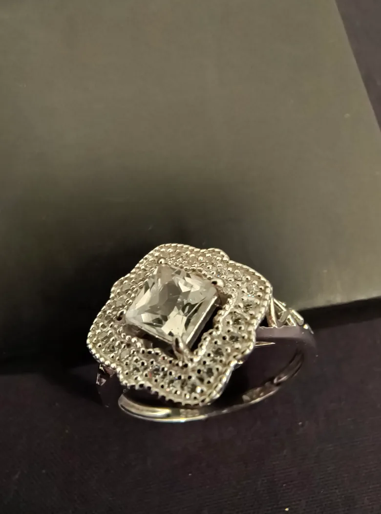 Sterling Silver Genuine White Topaz Ring thumbnail