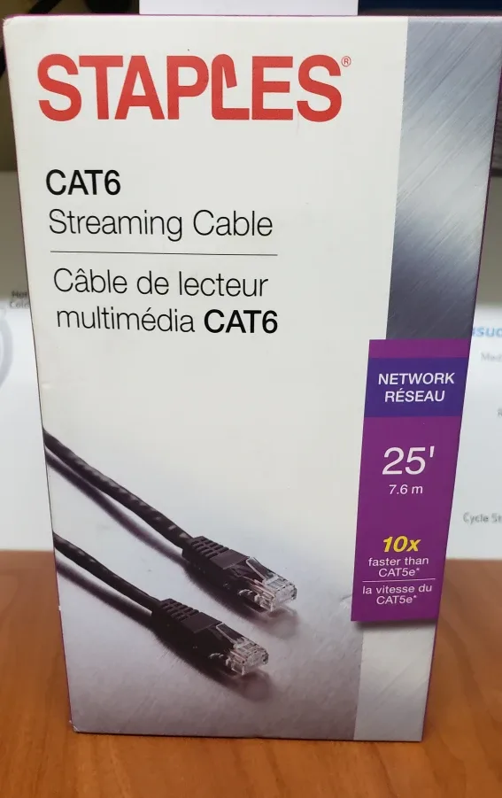 Staples CAT6 Streaming Cable - 25 ft thumbnail