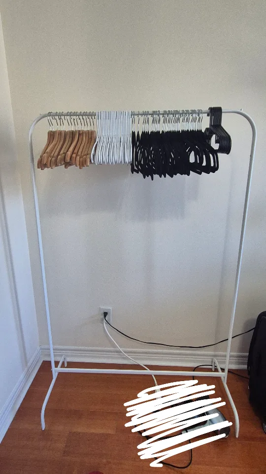 *Moving Out Sale* Clothes Rack with Hangers thumbnail
