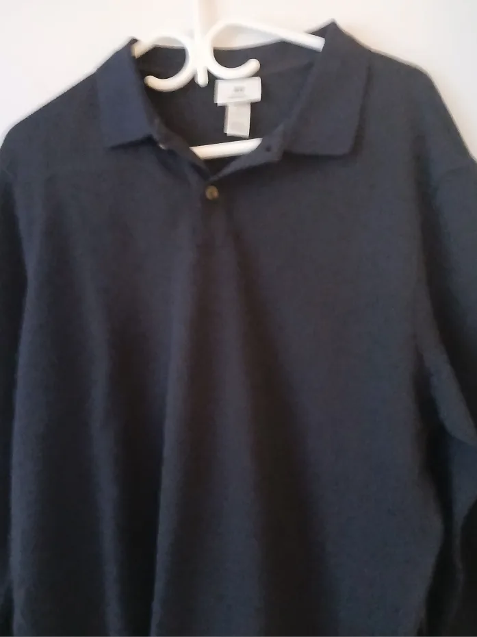 H&M Regular Fit Long Sleeve Polo - Size L thumbnail