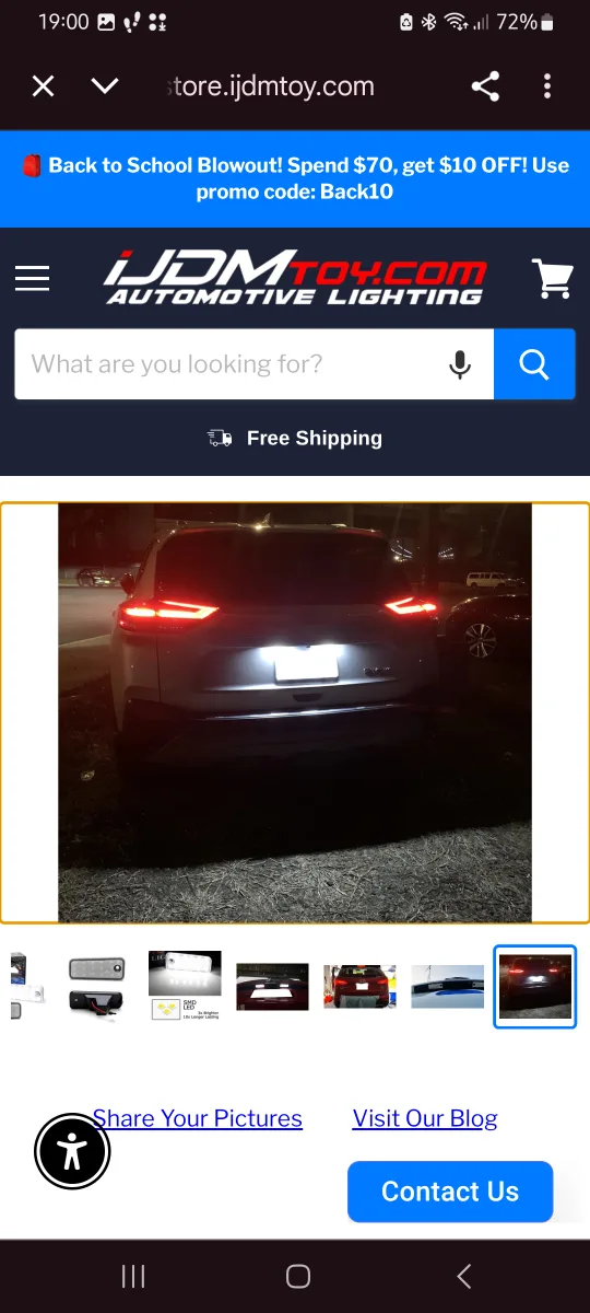 Brand New LED License Plate Light for Santa Fe 2013-2018 image indicator(9)