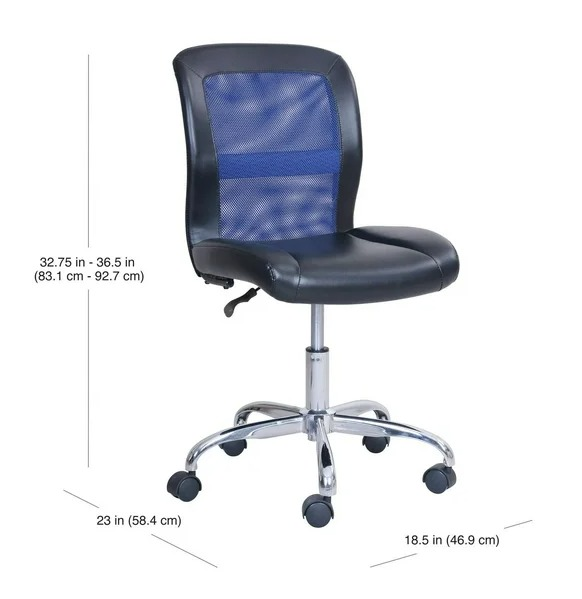 Office Chair - Black & Blue - photo 3