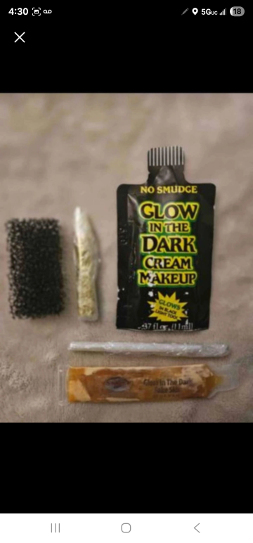 Glow in the Dark Cream Makeup