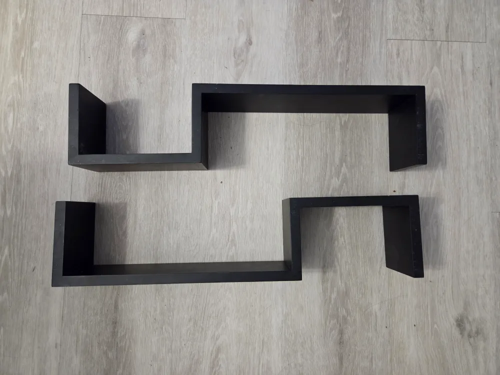 Black Dual Level Shelves(2)