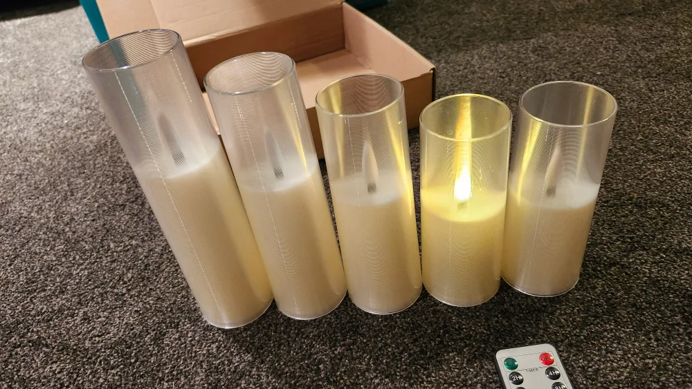 Set of 5 Flameless Candles with Remote thumbnail