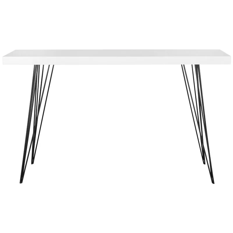 Sleek White Console Table, 55" Wide image indicator(2)