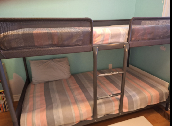 IKEA Metal Bunk Bed Frame - Grey