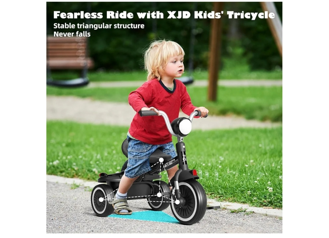 XJD 67i Toddler Kids Tricycle - Black - photo 2