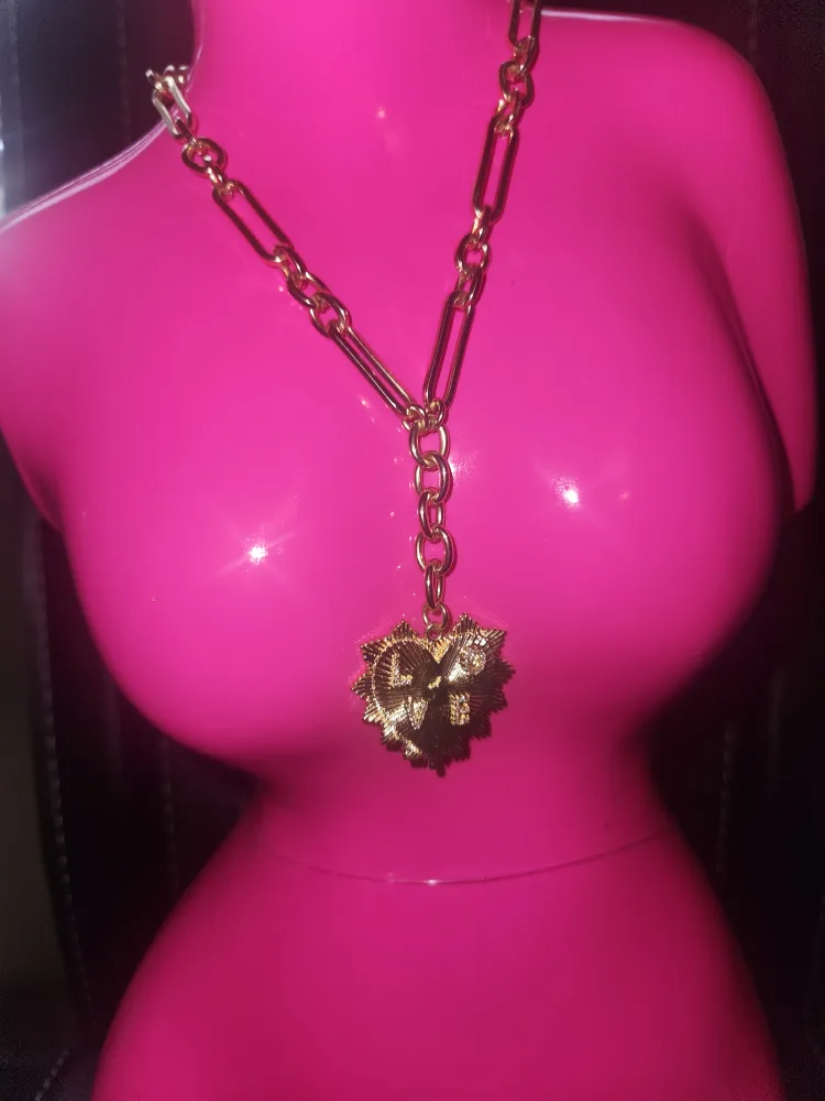 Gold Plated Sun Heart Necklace thumbnail
