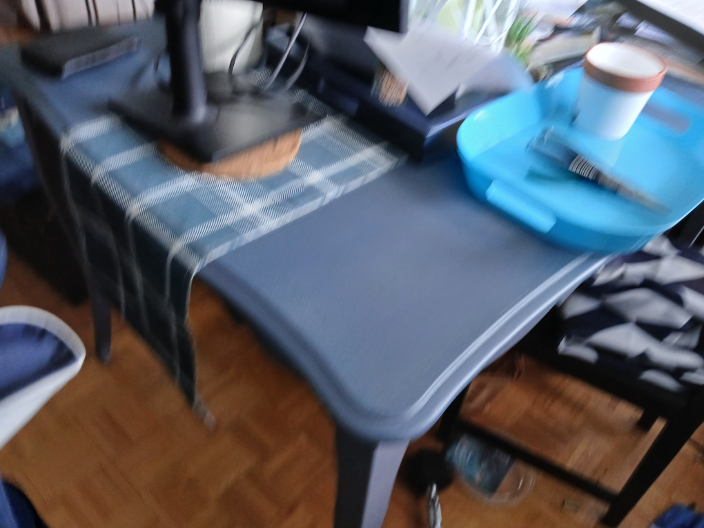 Blue Painted Hutch and dining table - photo 2