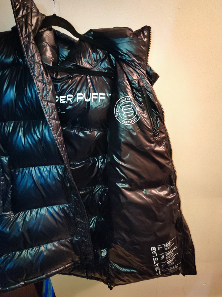 Super Puff Black Puffer Jacket Size L
