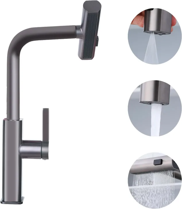 Brand New Grey Kitchen Pull Out Faucet For Sale thumbnail