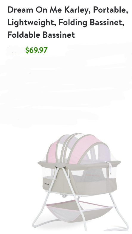Dream On Me Karley Portable Folding Bassinet