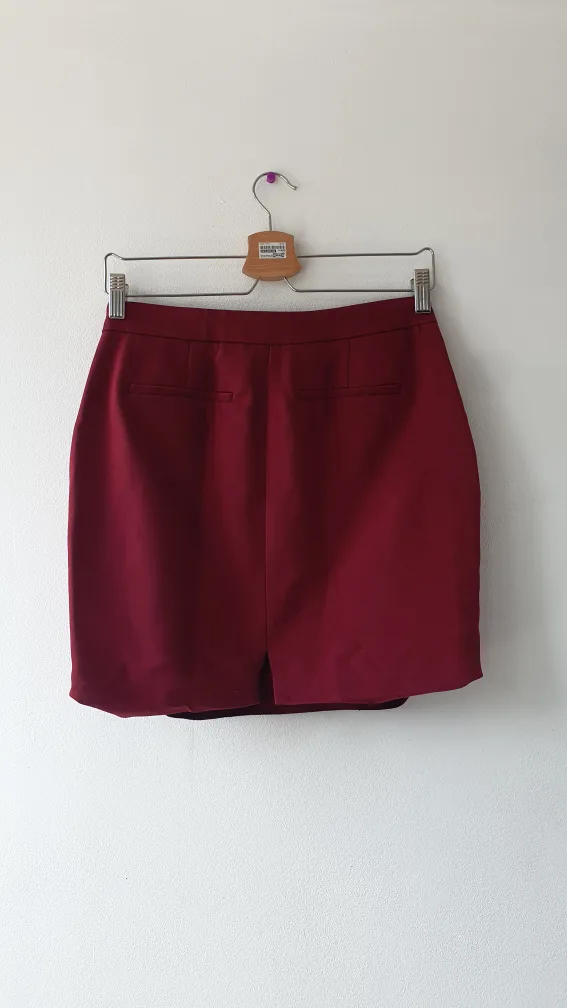 Burgundy Mini Skirt & Zebra Print Skirt image indicator(2)