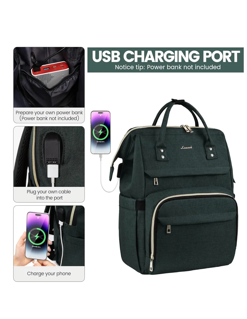 Luvmok Laptop Backpack Travel Backpack - photo 3
