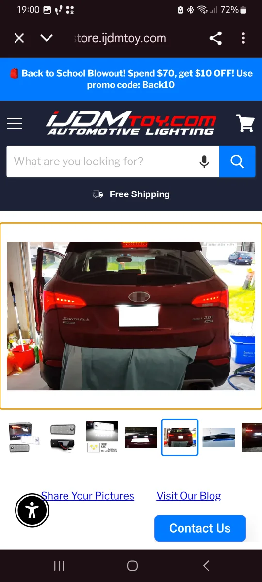 Brand New LED License Plate Light for Santa Fe 2013-2018 image indicator(8)