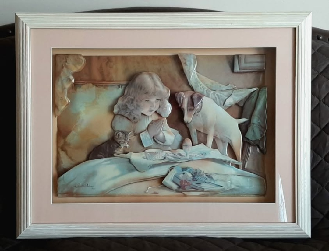 3D Metal Art Framed "Suspense" by Charles Burton  28" x 21" - photo 3