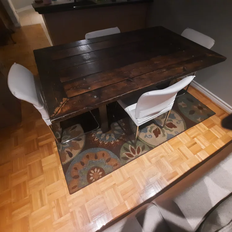 Wood Dining Table with 4 Chairs thumbnail