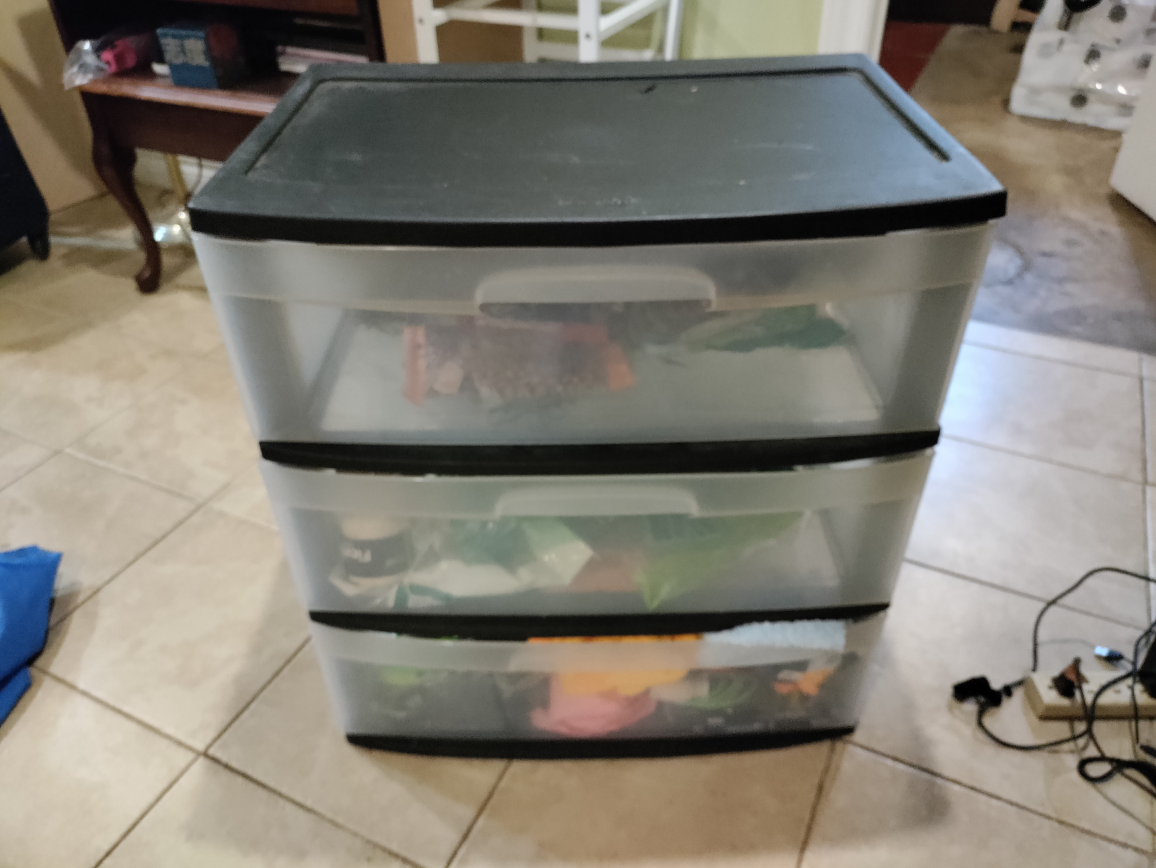 3-Drawer Plastic Storage Unit