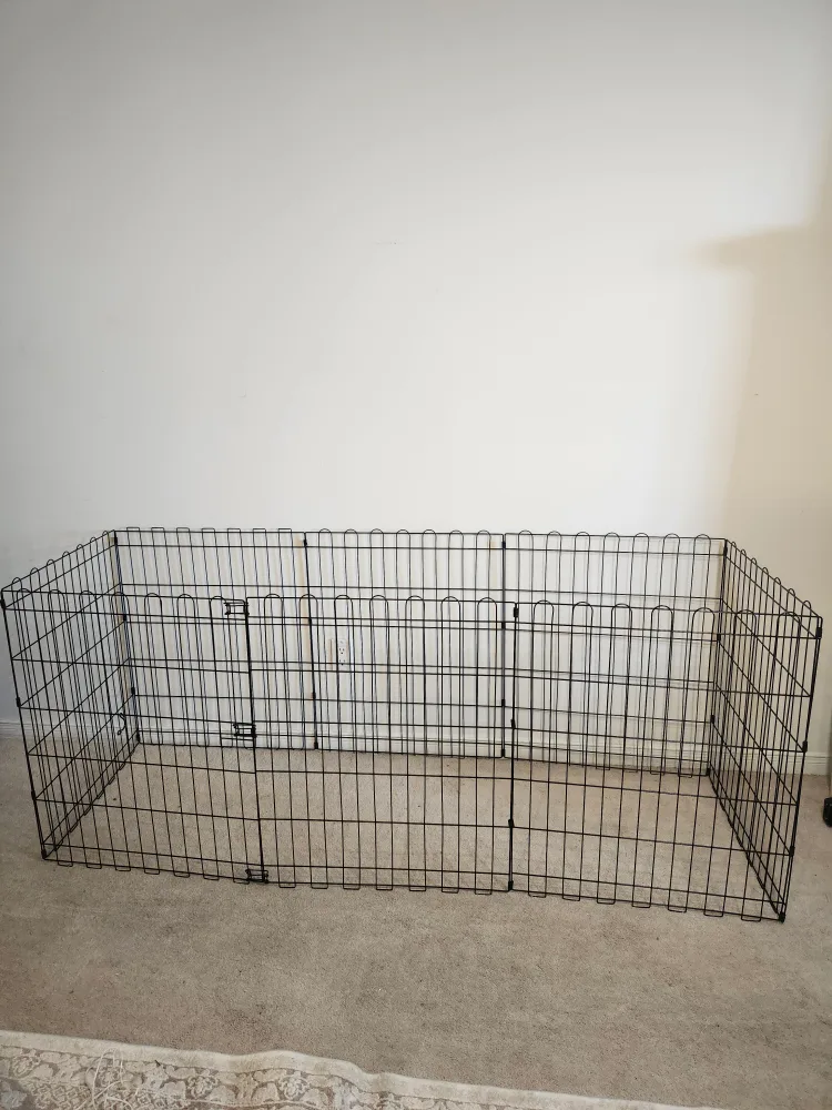 New Black Metal Pet Playpen 8 panel thumbnail