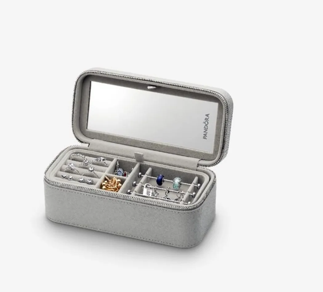 🤎brand new Pandora Grey medium size Jewellery Box thumbnail
