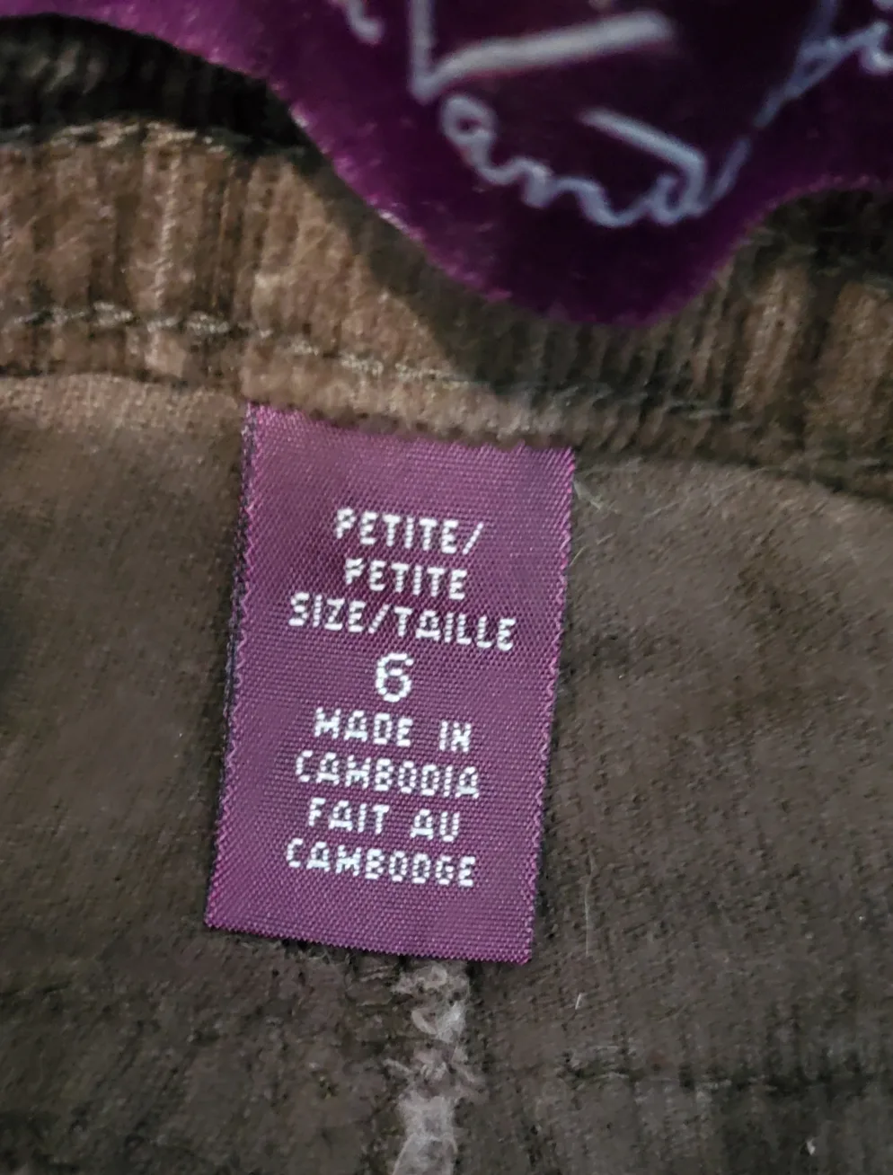 Gloria Vanderbilt brown corduroy pants image indicator(2)