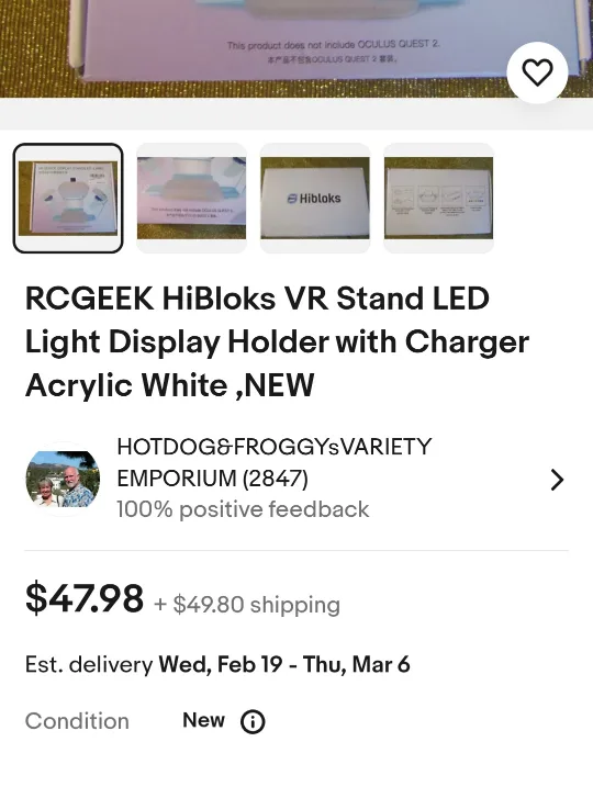 New HiBloks VR Stand LED Light Display Holder... image indicator(2)