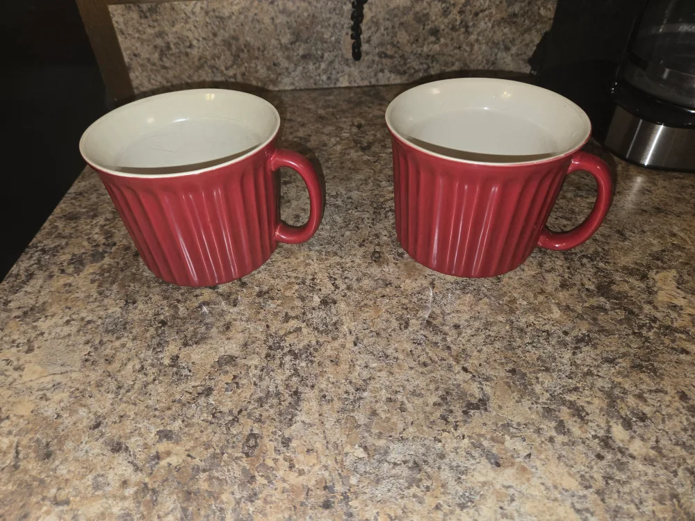 Good Cook Red Stoneware Mugs - Set of 2 image indicator(2)